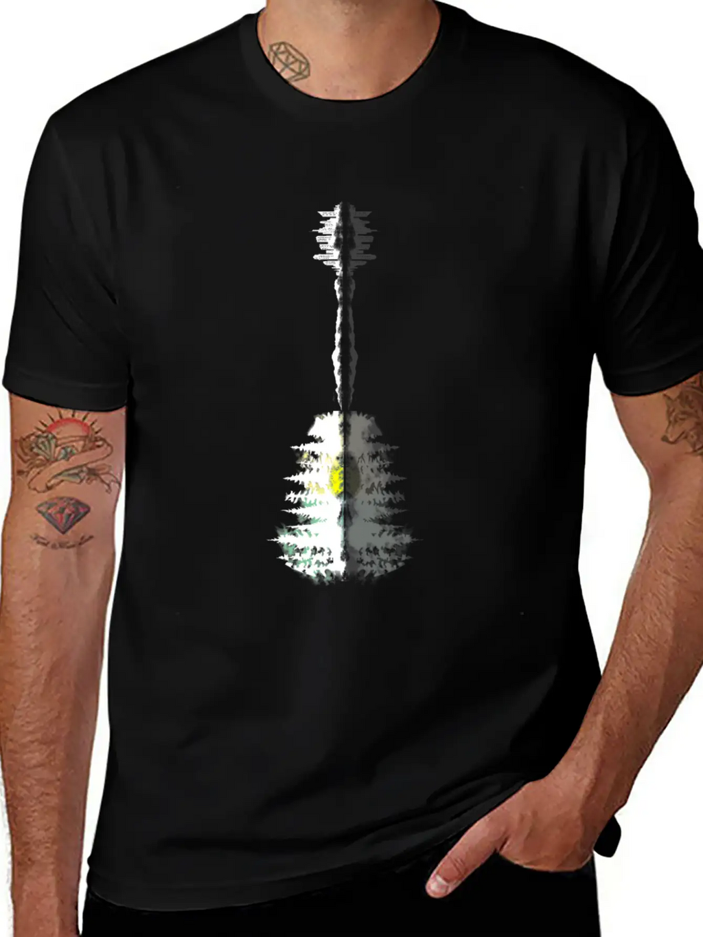 Guitar Forest Essential Cotton Tee For Daily Outfits – Unisex Style