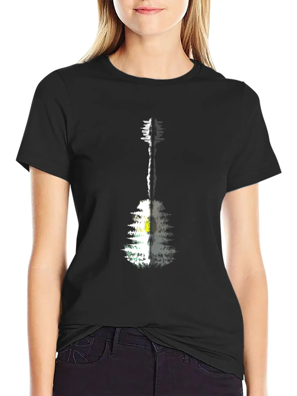 Guitar Forest Essential Cotton Tee For Daily Outfits – Unisex Style