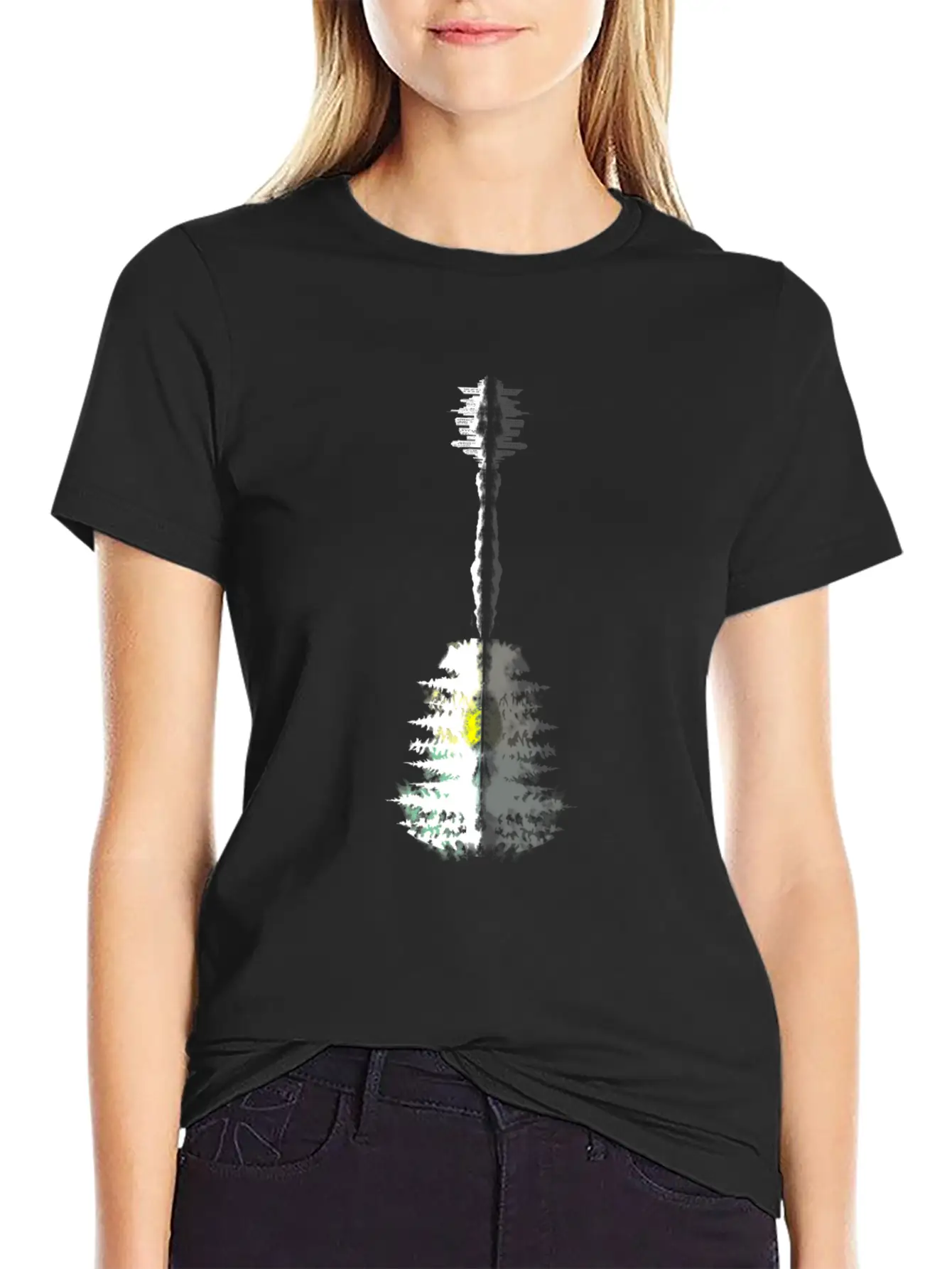 Guitar Forest Essential Cotton Tee For Daily Outfits – Unisex Style