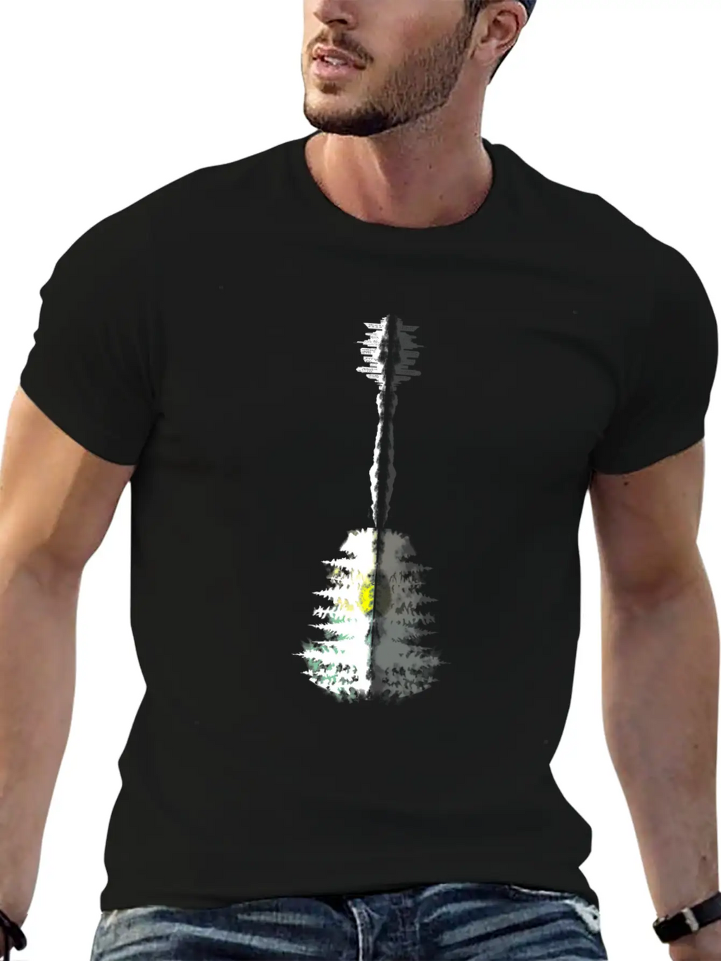 Guitar Forest Essential Cotton Tee For Daily Outfits – Unisex Style