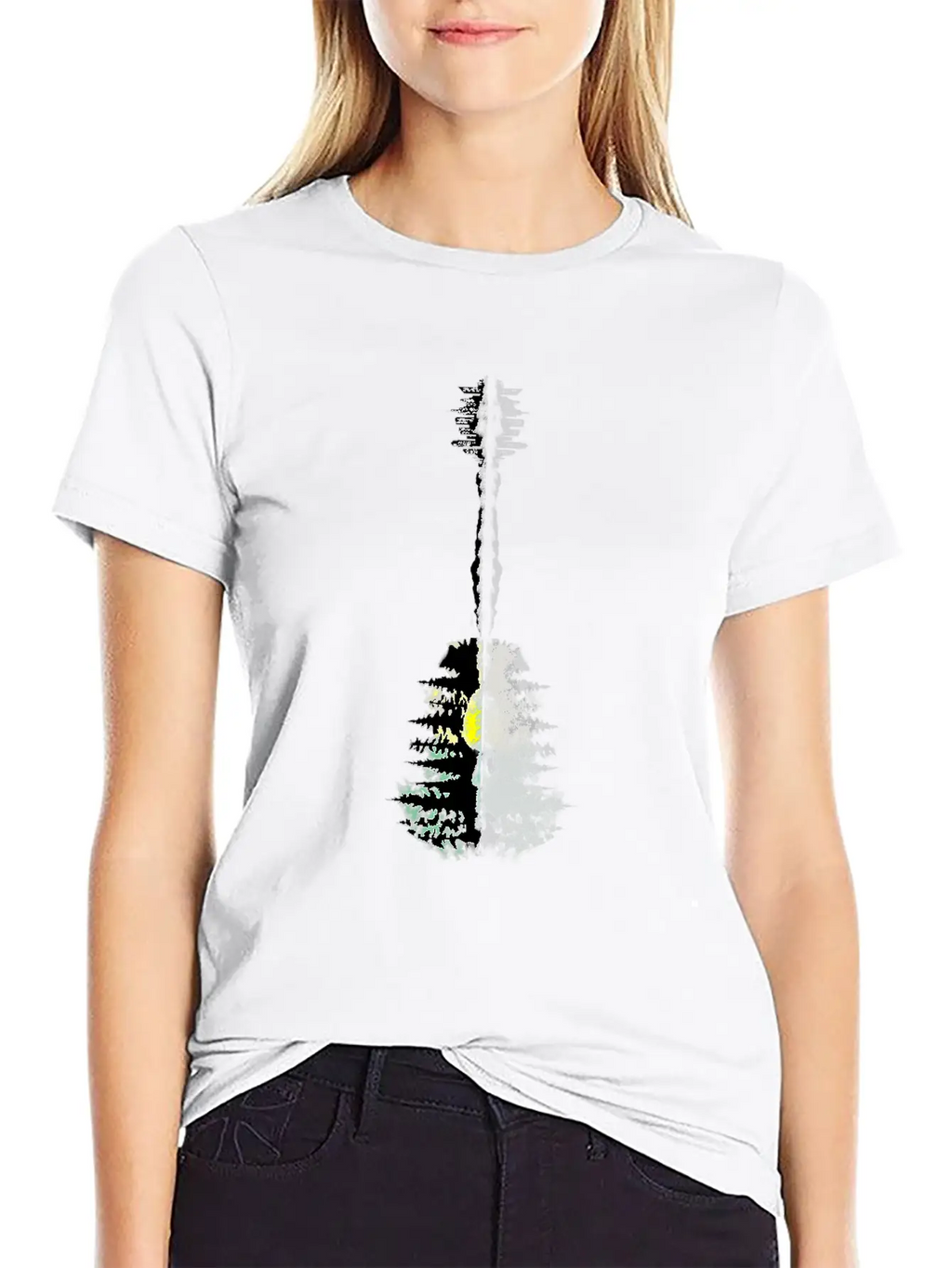 Guitar Forest Essential Cotton Tee For Daily Outfits – Unisex Style