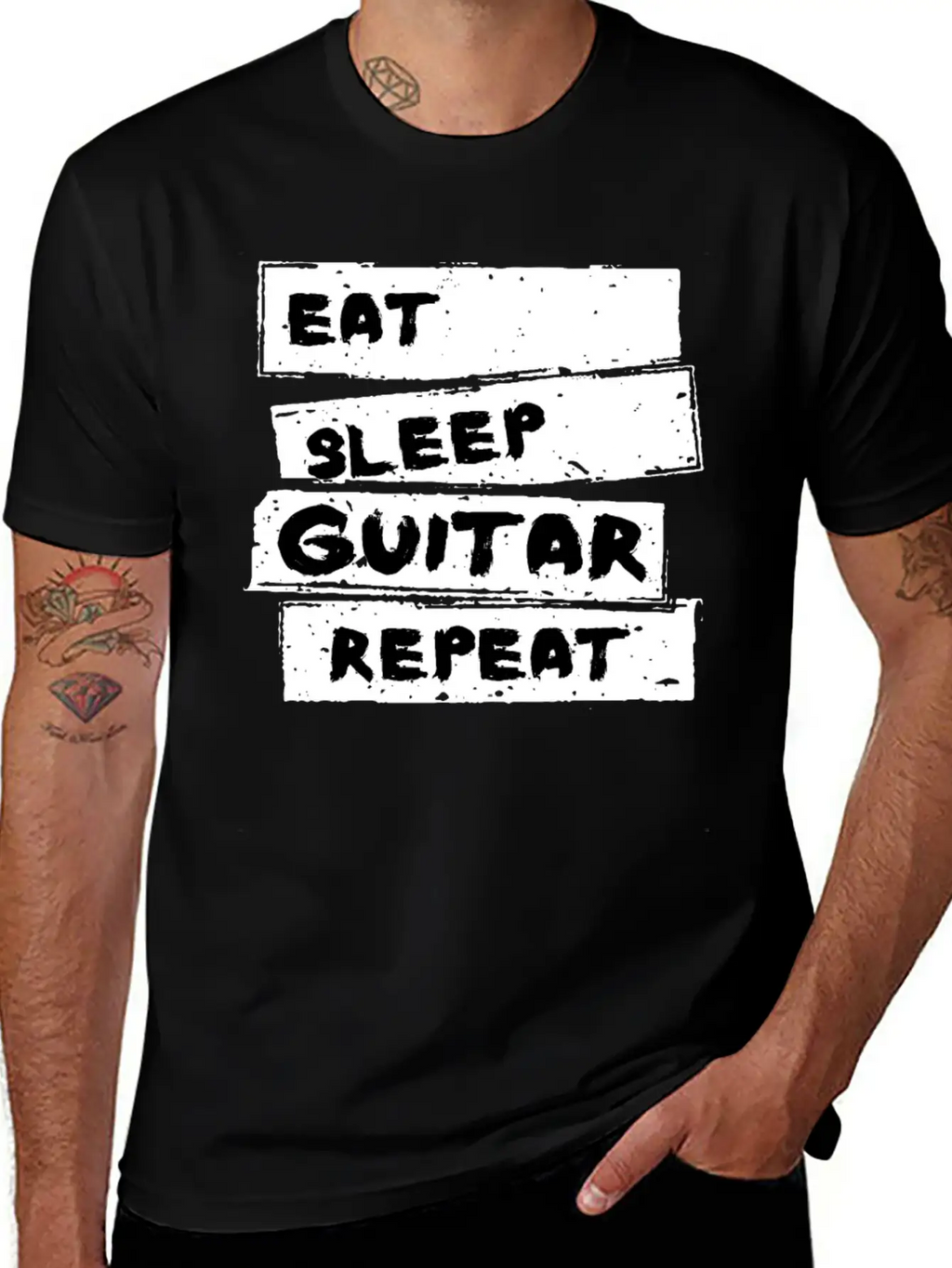 Guitar - Guitare Tee Shirt Breathable Graphic T-Shirt – Perfect For Casual Days