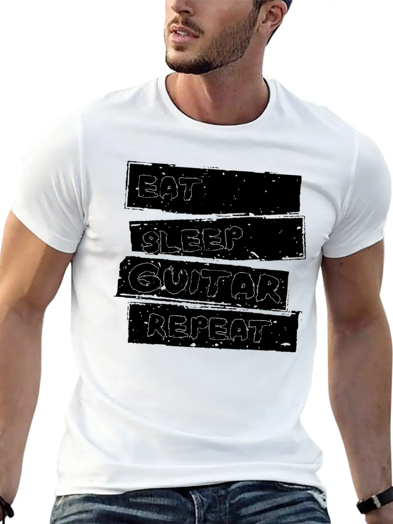 Guitar - Guitare Tee Shirt Breathable Graphic T-Shirt – Perfect For Casual Days