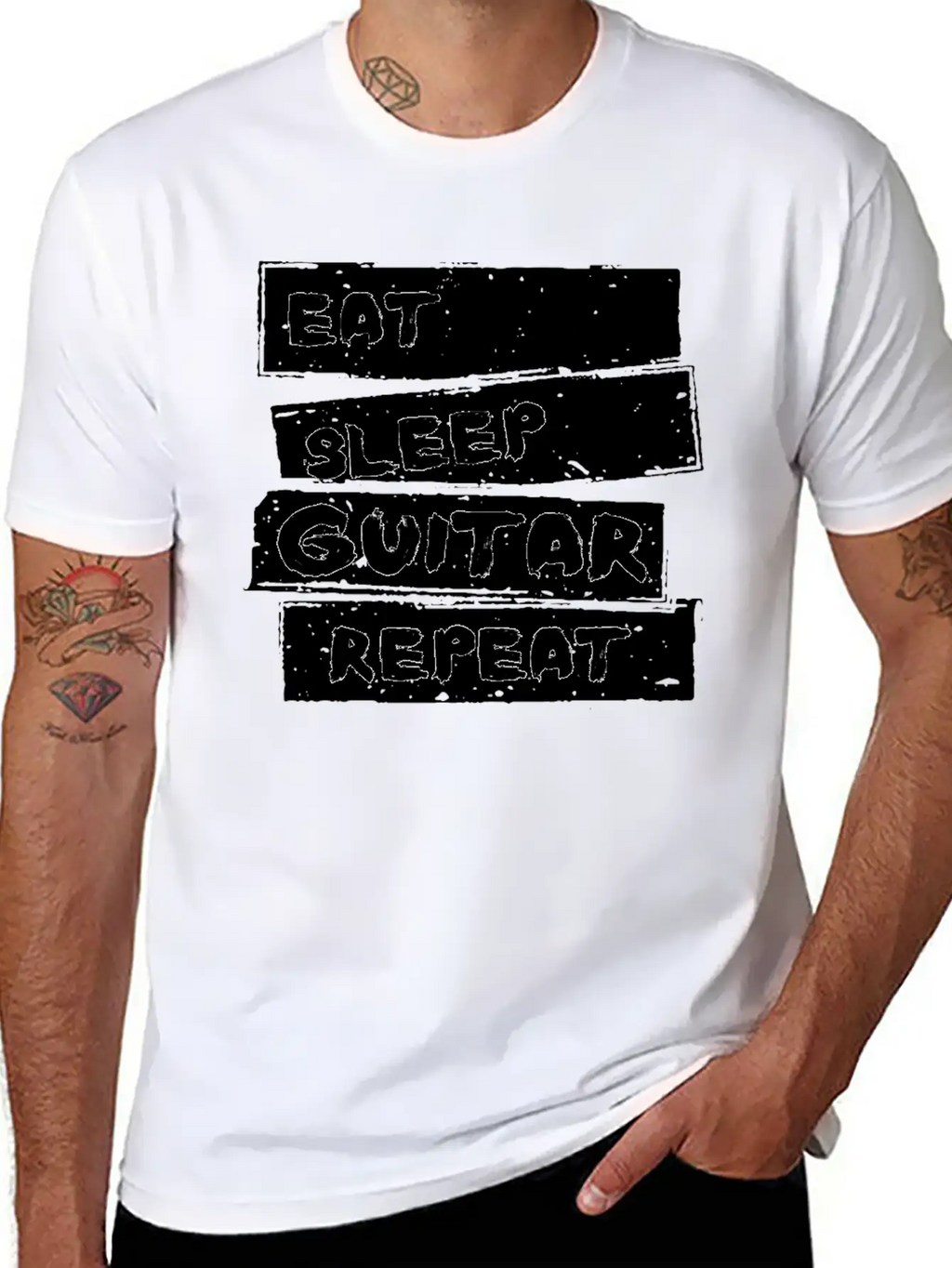 Guitar - Guitare Tee Shirt Breathable Graphic T-Shirt – Perfect For Casual Days