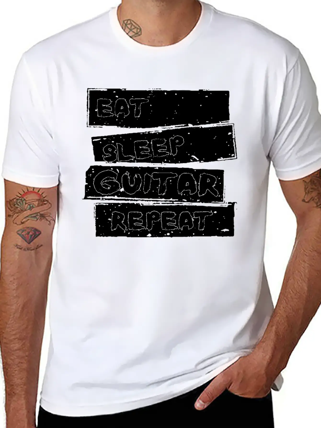 Guitar - Guitare Tee Shirt Breathable Graphic T-Shirt – Perfect For Casual Days