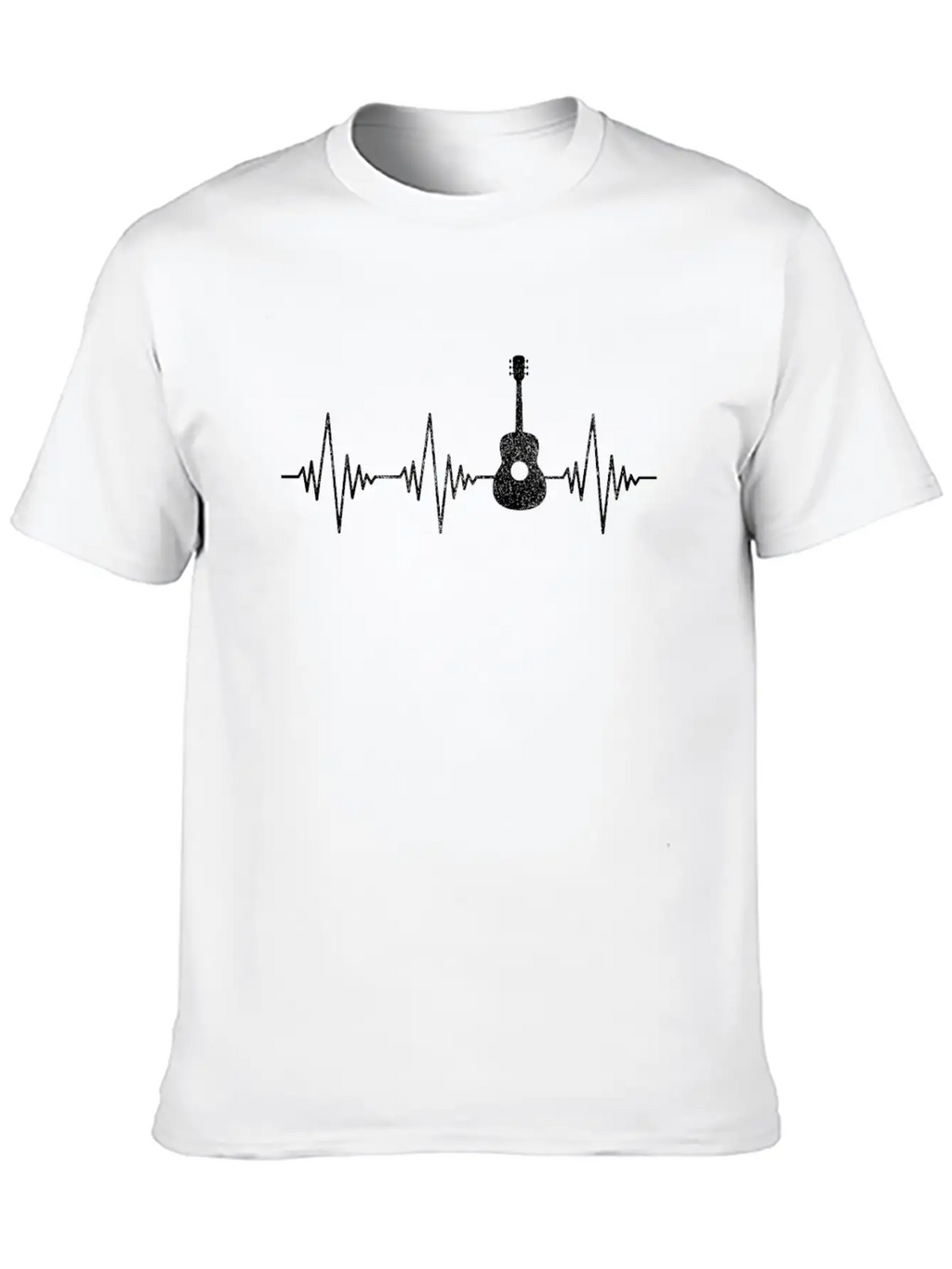 Guitar Heartbeat Classic Fit Graphic Tee For Daily Comfort – Unisex Cotton Shirt