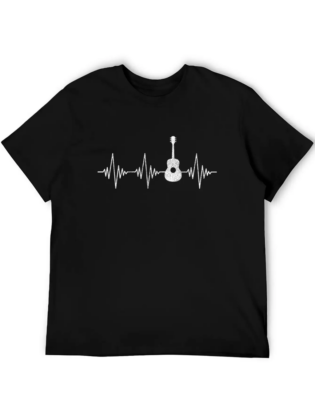 Guitar Heartbeat Classic Fit Graphic Tee For Daily Comfort – Unisex Cotton Shirt