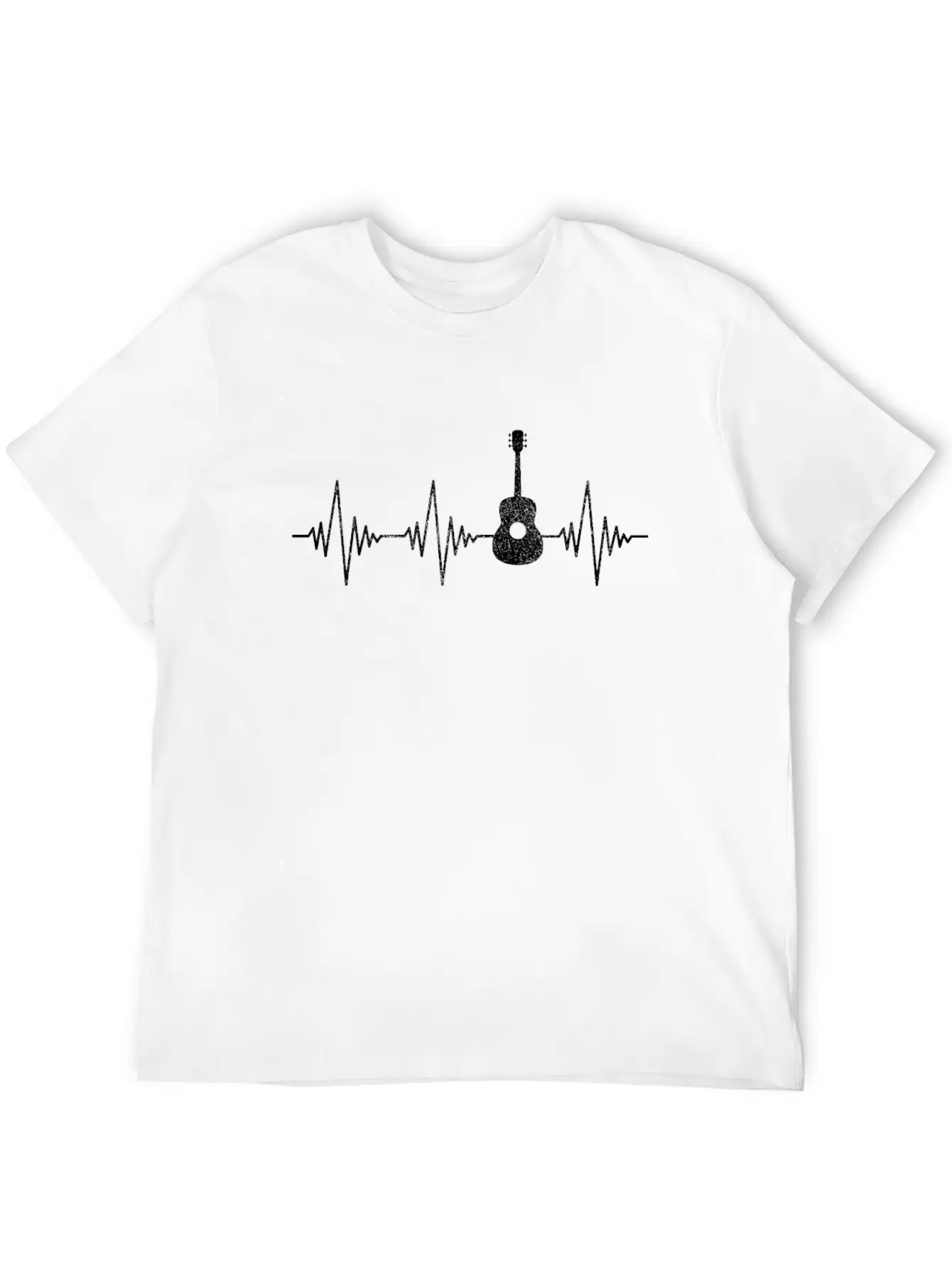 Guitar Heartbeat Classic Fit Graphic Tee For Daily Comfort – Unisex Cotton Shirt