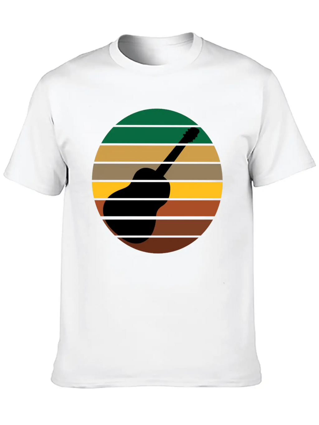Guitar Music Retro Guitarist Unisex Short Sleeve Soft Cotton T-Shirt – Casual Everyday Wear