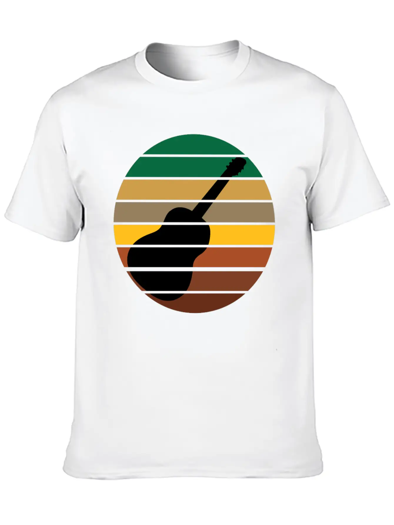 Guitar Music Retro Guitarist Unisex Short Sleeve Soft Cotton T-Shirt – Casual Everyday Wear