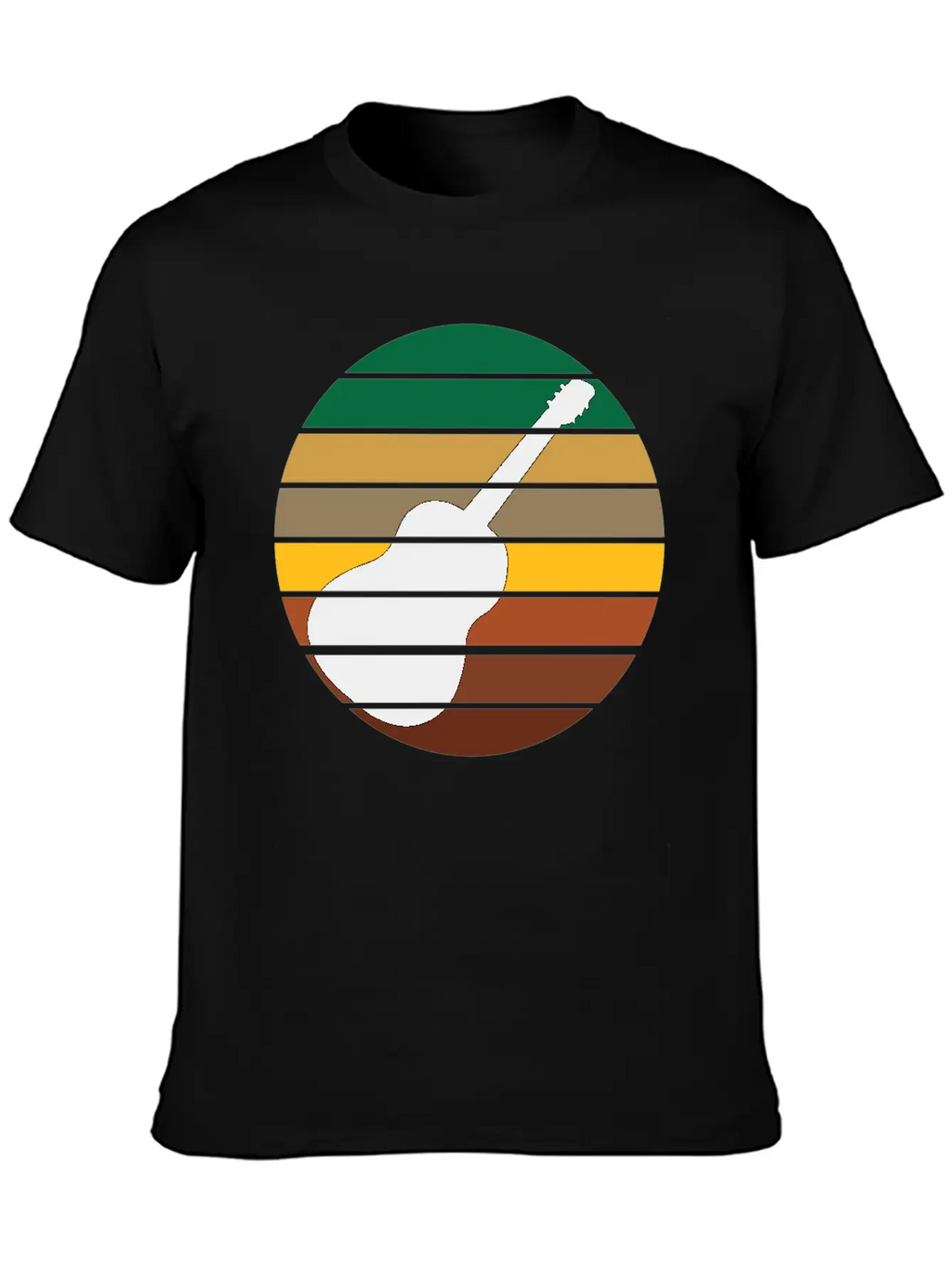 Guitar Music Retro Guitarist Unisex Short Sleeve Soft Cotton T-Shirt – Casual Everyday Wear