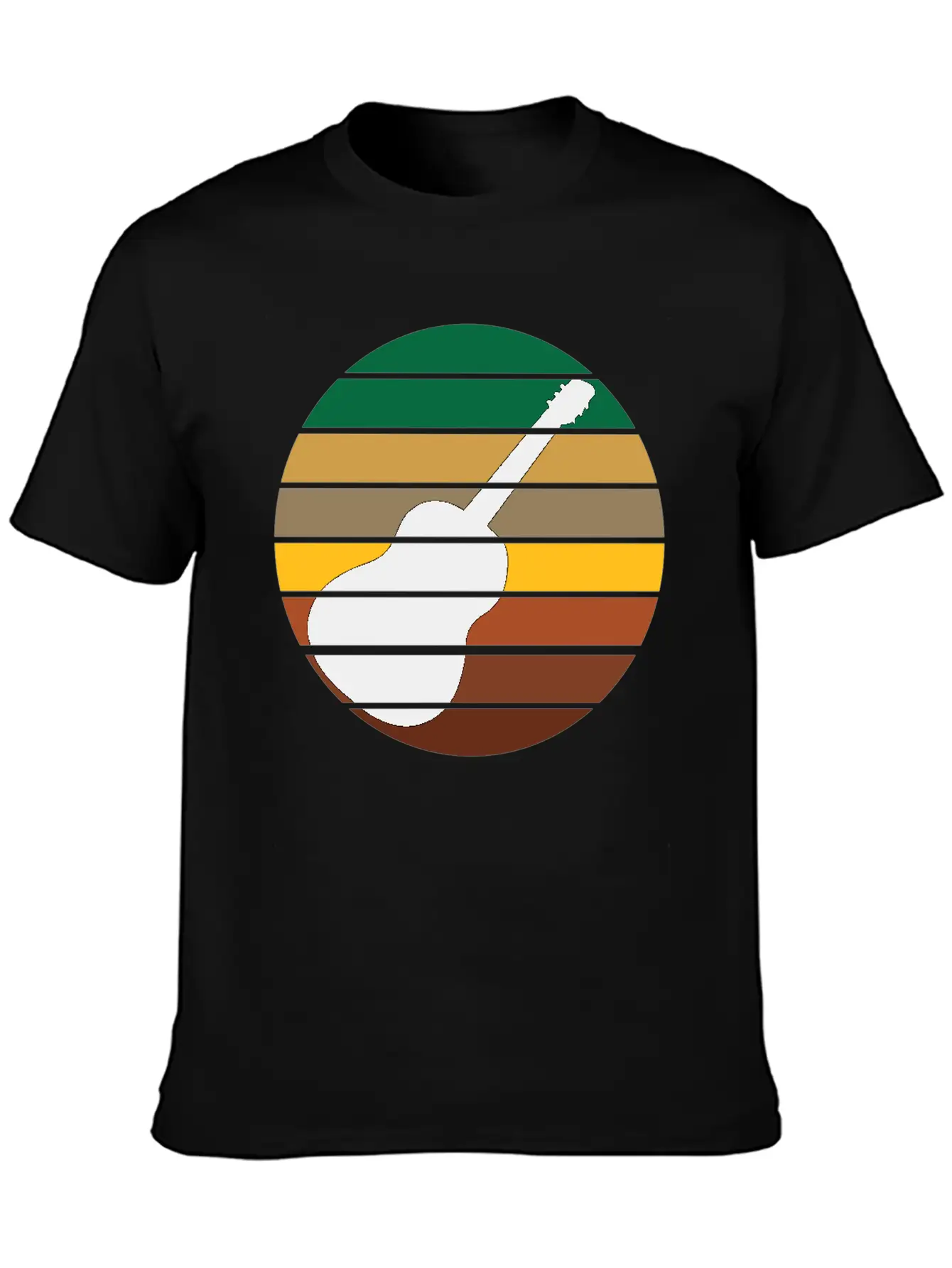 Guitar Music Retro Guitarist Unisex Short Sleeve Soft Cotton T-Shirt – Casual Everyday Wear