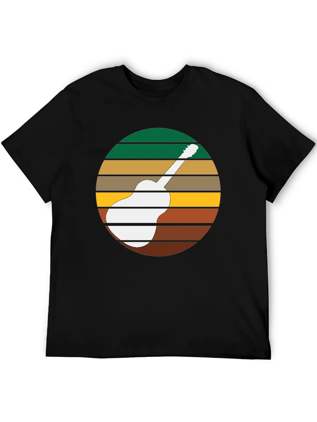 Guitar Music Retro Guitarist Unisex Short Sleeve Soft Cotton T-Shirt – Casual Everyday Wear