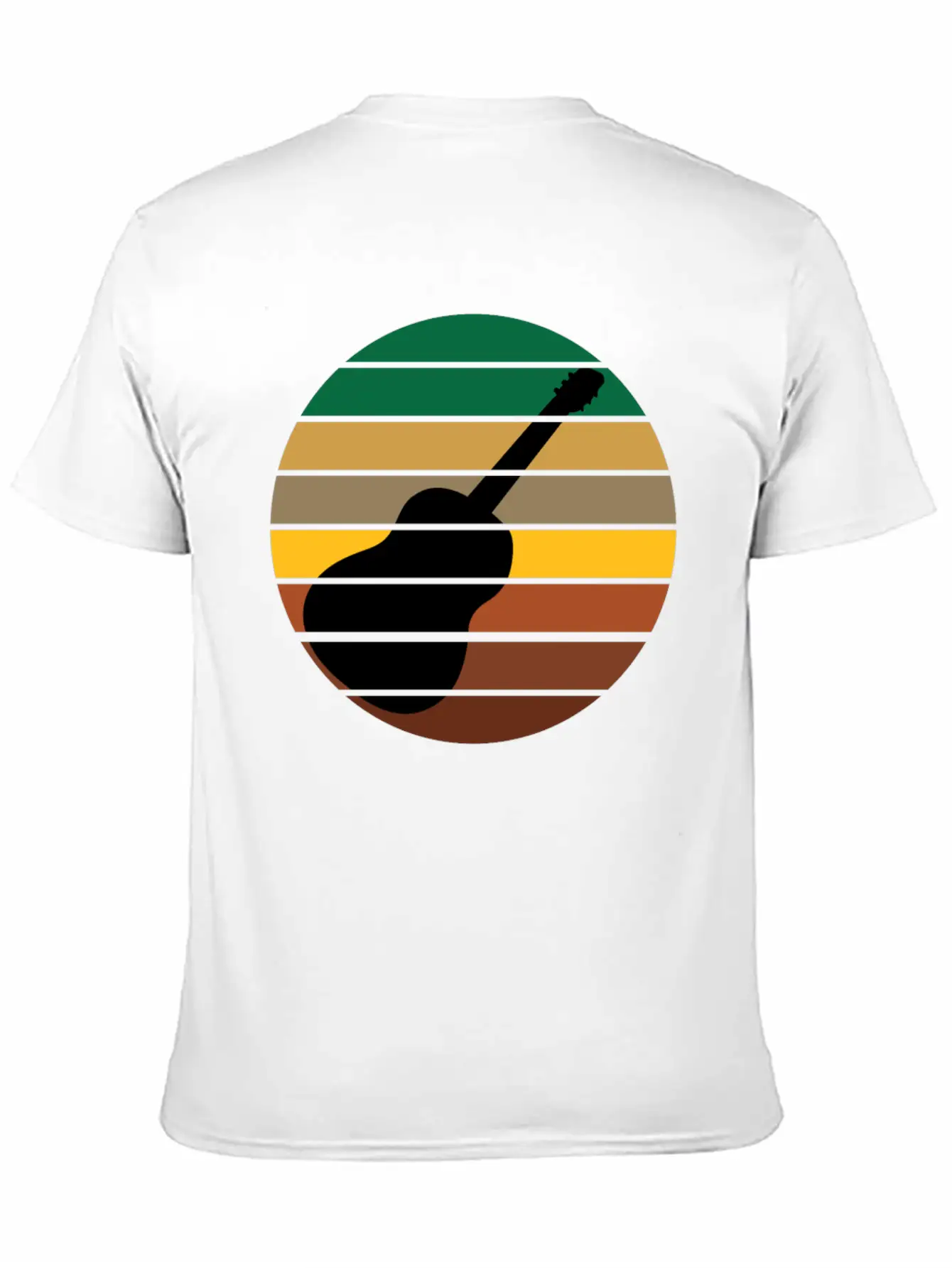 Guitar Music Retro Guitarist Unisex Short Sleeve Soft Cotton T-Shirt – Casual Everyday Wear