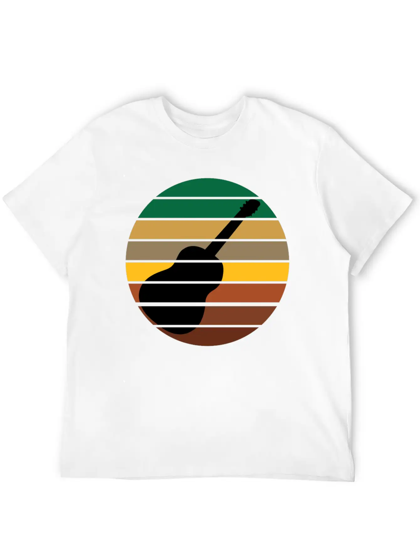 Guitar Music Retro Guitarist Unisex Short Sleeve Soft Cotton T-Shirt – Casual Everyday Wear