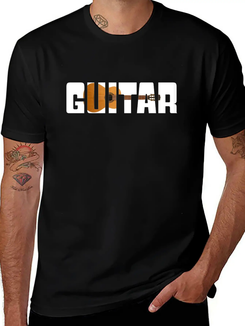 Guitar Music Unisex Short Sleeve Soft Cotton T-Shirt – Casual Everyday Wear