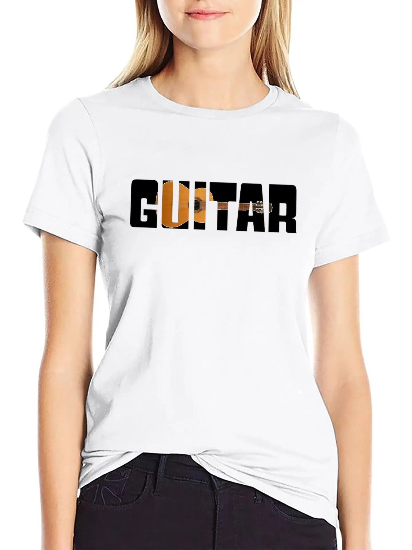 Guitar Music Unisex Short Sleeve Soft Cotton T-Shirt – Casual Everyday Wear