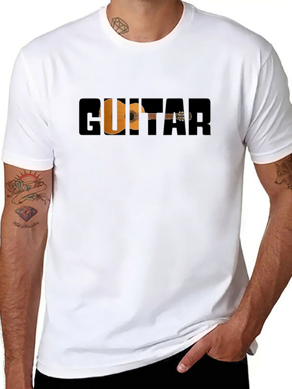 Guitar Music Unisex Short Sleeve Soft Cotton T-Shirt – Casual Everyday Wear