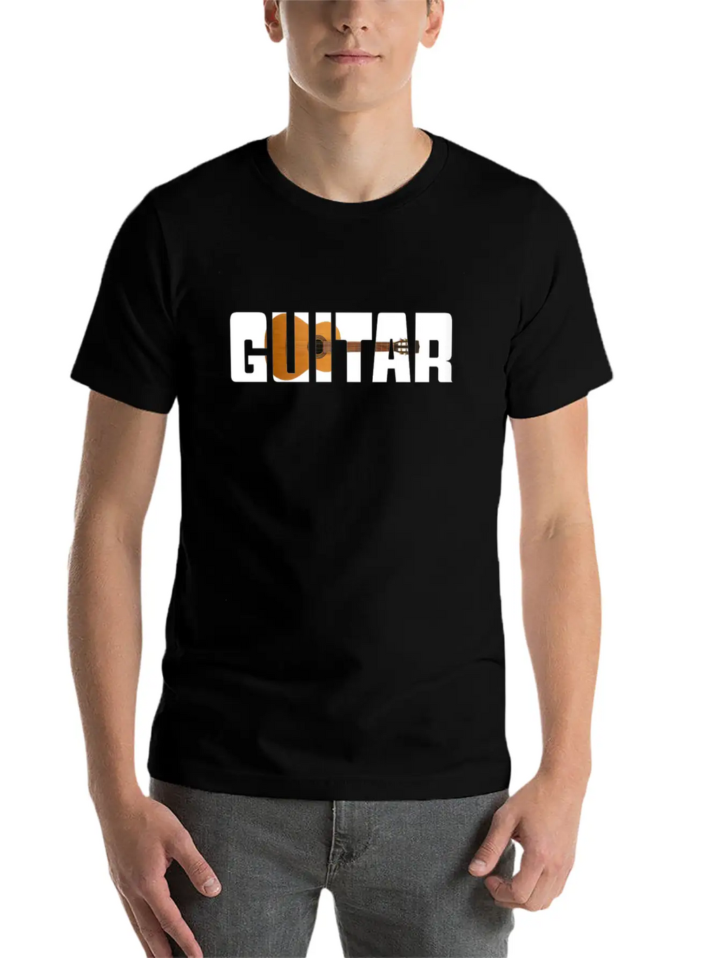 Guitar Music Unisex Short Sleeve Soft Cotton T-Shirt – Casual Everyday Wear