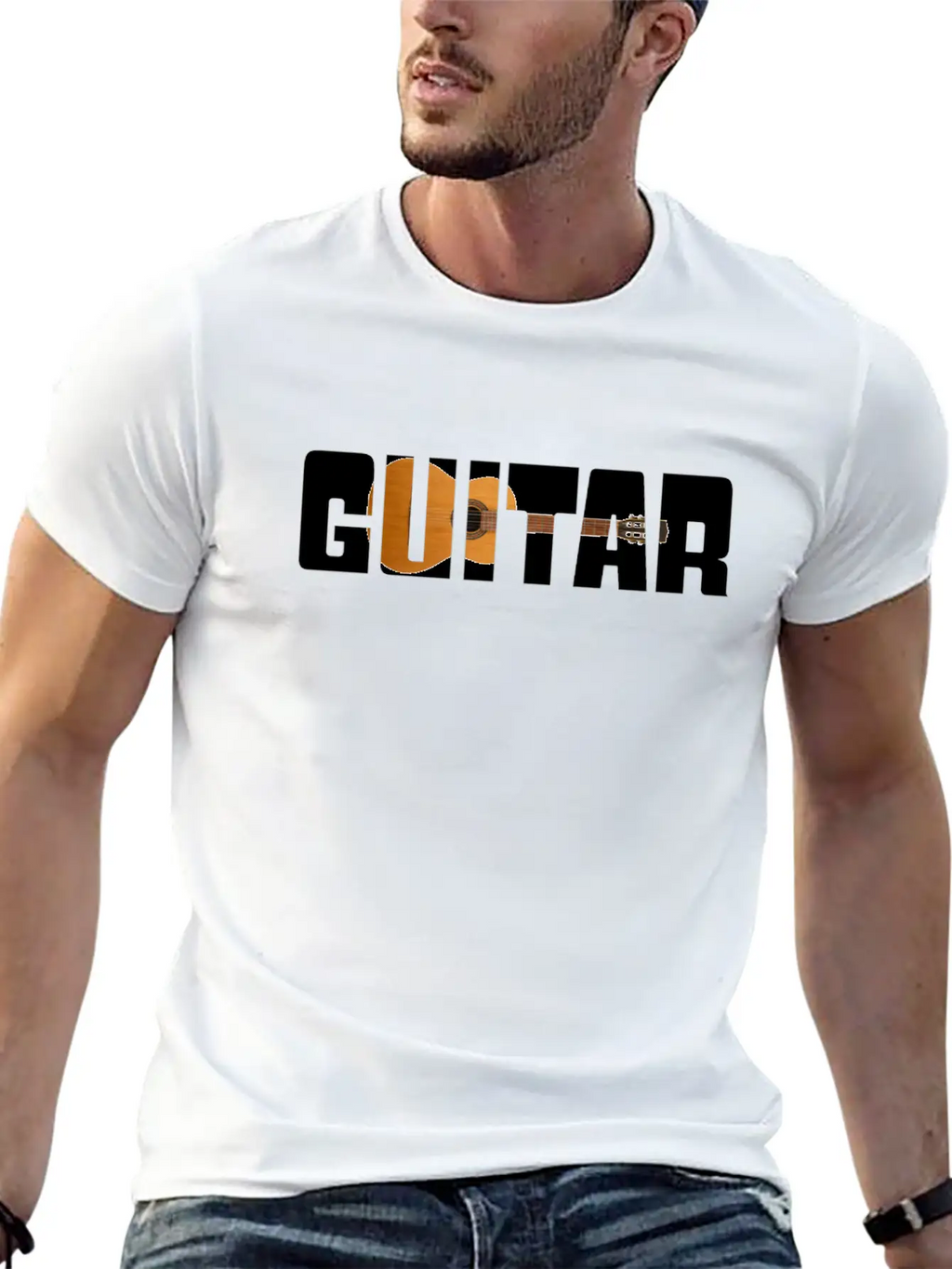 Guitar Music Unisex Short Sleeve Soft Cotton T-Shirt – Casual Everyday Wear