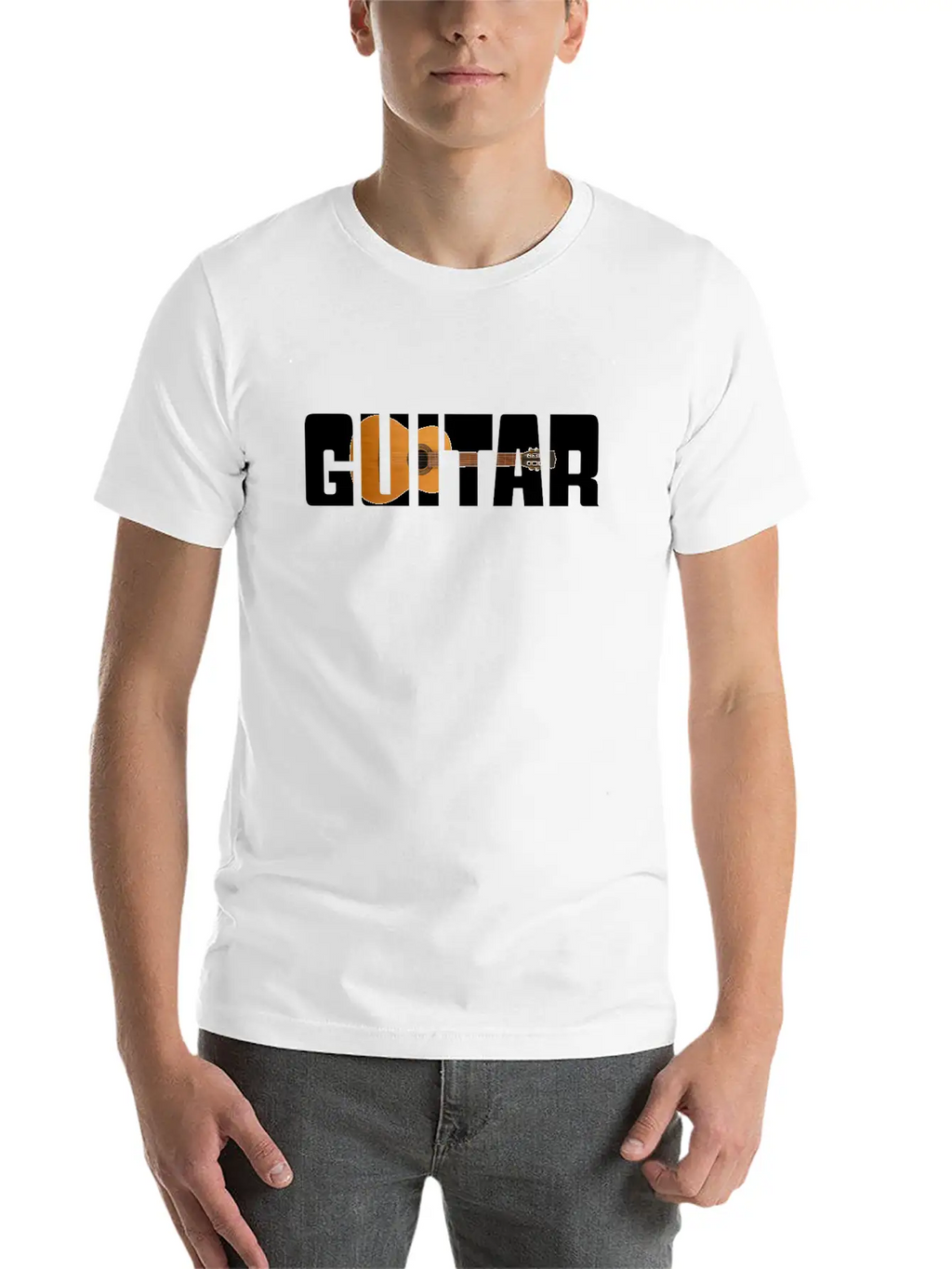 Guitar Music Unisex Short Sleeve Soft Cotton T-Shirt – Casual Everyday Wear