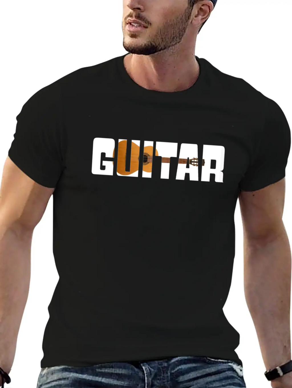 Guitar Music Unisex Short Sleeve Soft Cotton T-Shirt – Casual Everyday Wear