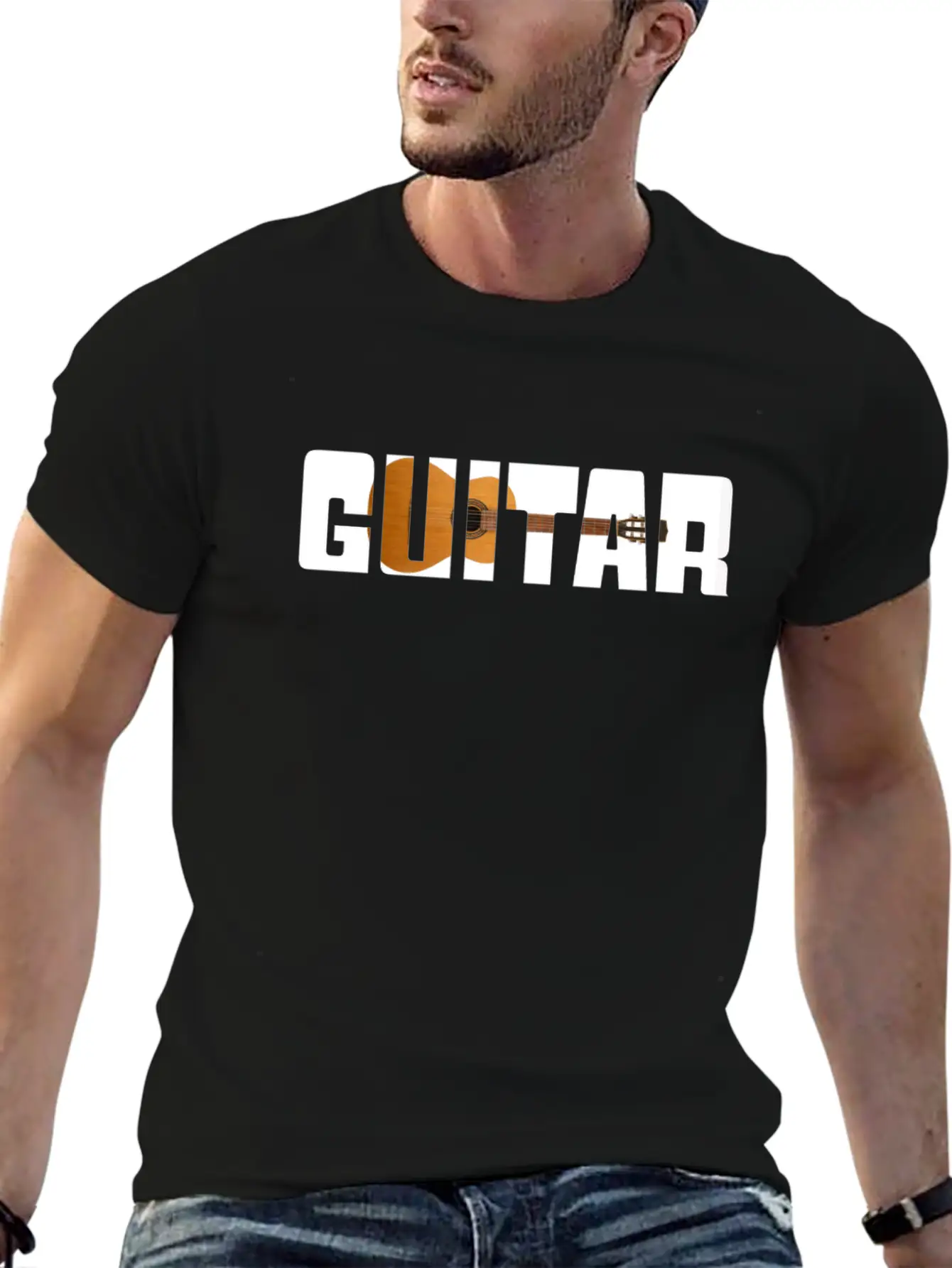 Guitar Music Unisex Short Sleeve Soft Cotton T-Shirt – Casual Everyday Wear