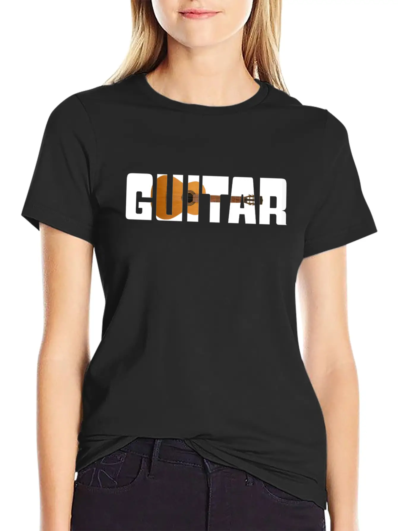 Guitar Music Unisex Short Sleeve Soft Cotton T-Shirt – Casual Everyday Wear
