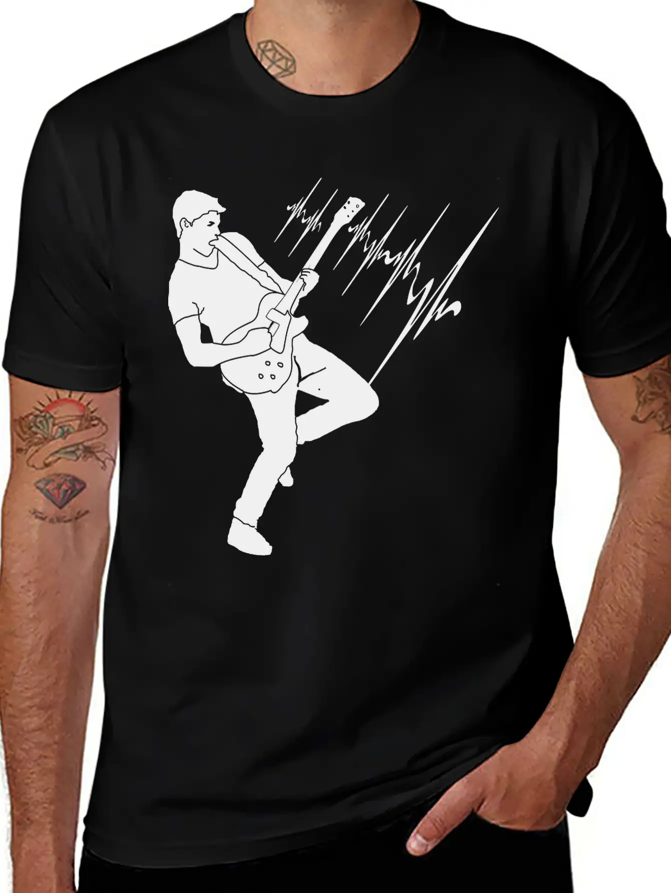 Guitar Player Guitar Solo Electric Guitar Unisex Casual T-Shirt – Clean Design For Daily Comfort