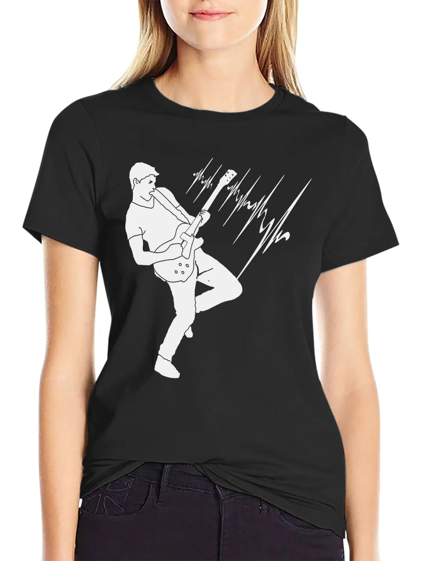 Guitar Player Guitar Solo Electric Guitar Unisex Casual T-Shirt – Clean Design For Daily Comfort