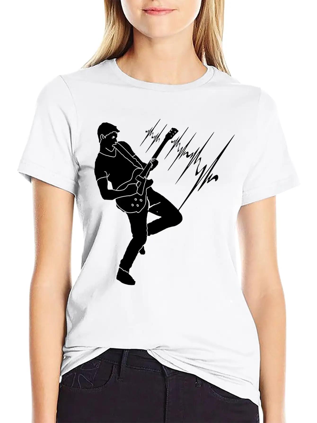 Guitar Player Guitar Solo Electric Guitar Unisex Casual T-Shirt – Clean Design For Daily Comfort