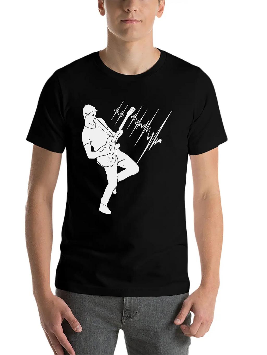 Guitar Player Guitar Solo Electric Guitar Unisex Casual T-Shirt – Clean Design For Daily Comfort