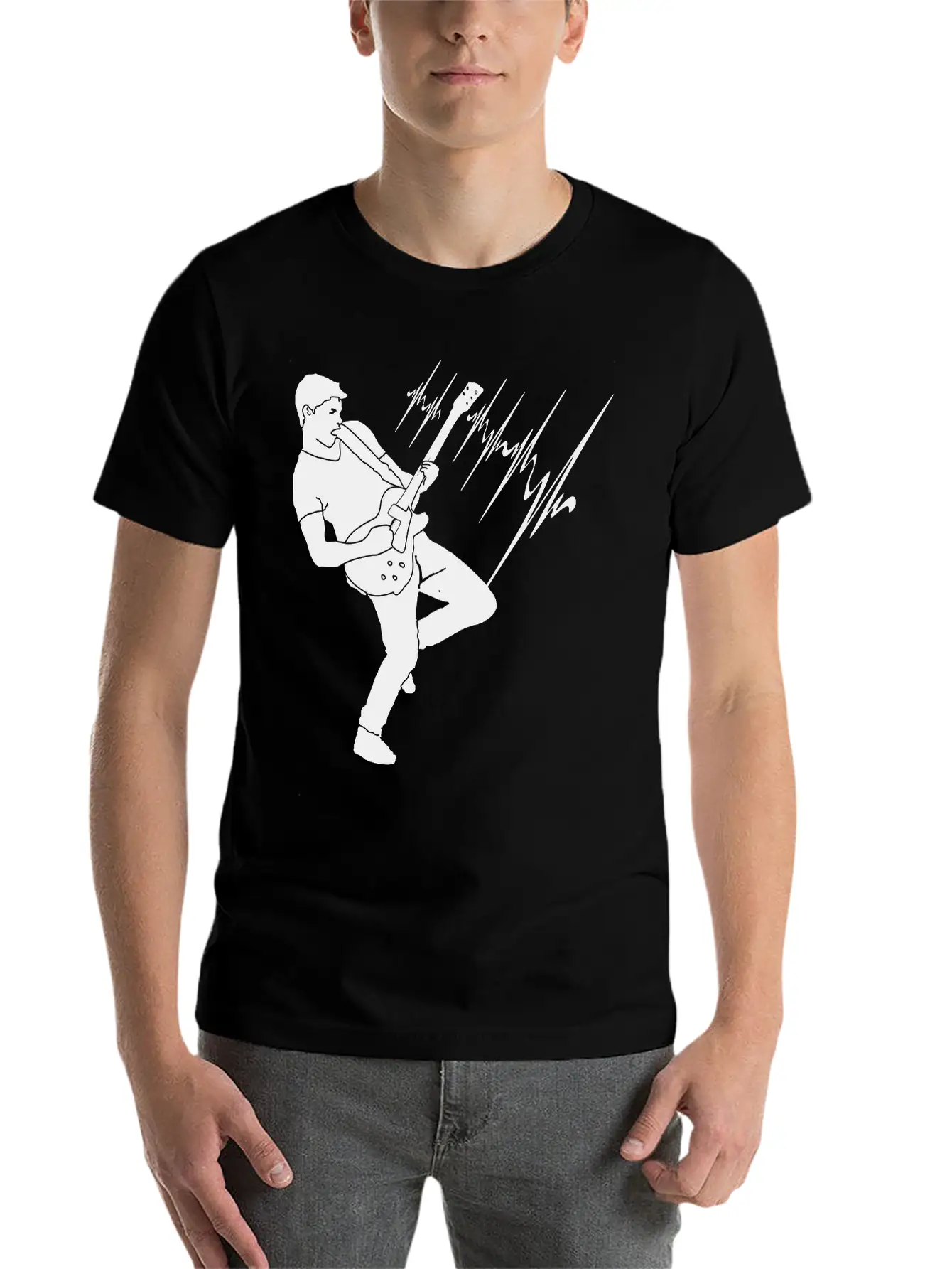 Guitar Player Guitar Solo Electric Guitar Unisex Casual T-Shirt – Clean Design For Daily Comfort
