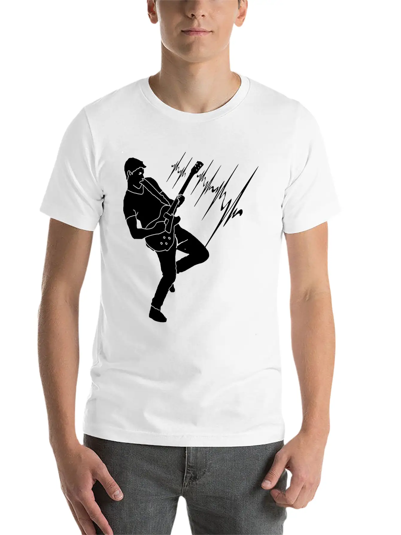 Guitar Player Guitar Solo Electric Guitar Unisex Casual T-Shirt – Clean Design For Daily Comfort