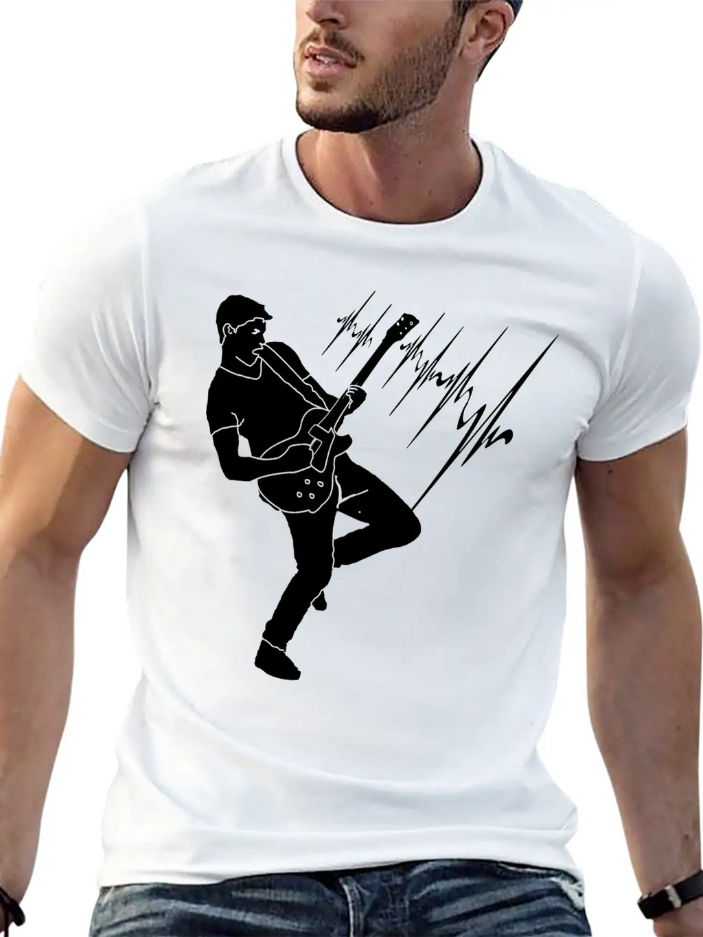 Guitar Player Guitar Solo Electric Guitar Unisex Casual T-Shirt – Clean Design For Daily Comfort
