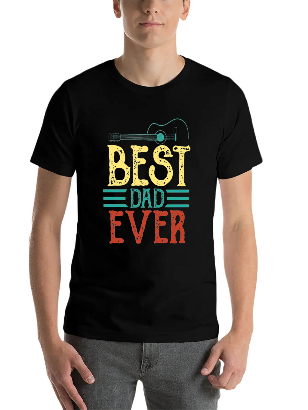 Guitarist Father Best Guitar Dad Ever Chord Gifts Unisex Casual T-Shirt – Clean Design For Daily Comfort