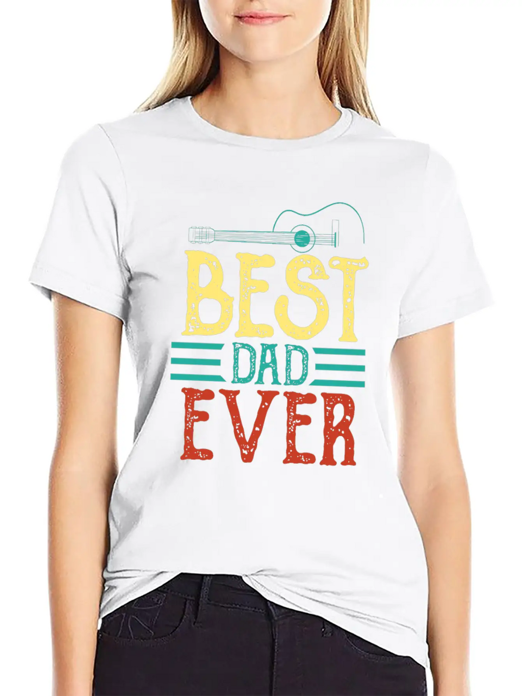 Guitarist Father Best Guitar Dad Ever Chord Gifts Unisex Casual T-Shirt – Clean Design For Daily Comfort