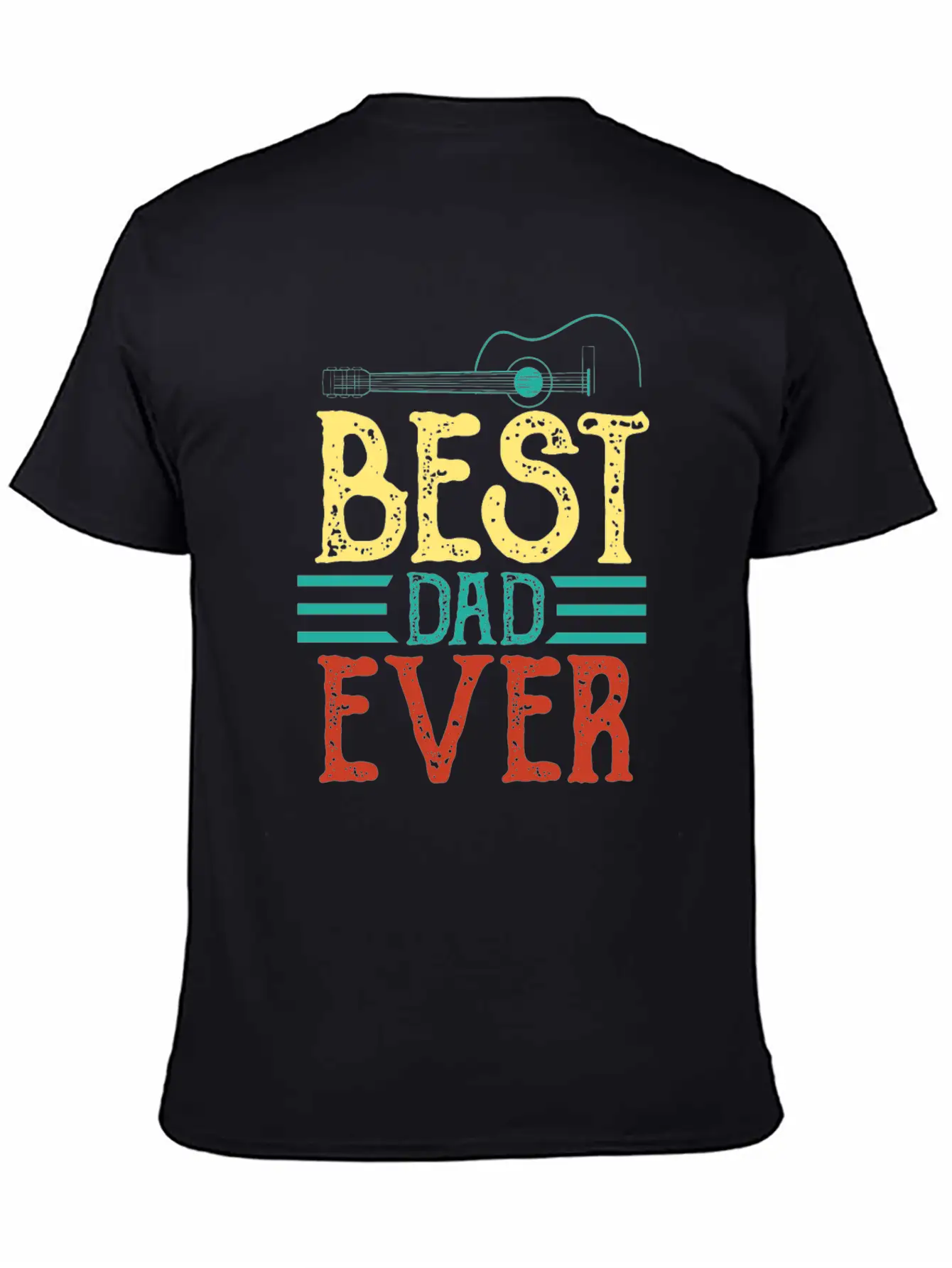 Guitarist Father Best Guitar Dad Ever Chord Gifts Unisex Casual T-Shirt – Clean Design For Daily Comfort