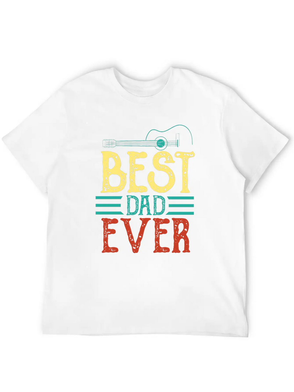 Guitarist Father Best Guitar Dad Ever Chord Gifts Unisex Casual T-Shirt – Clean Design For Daily Comfort