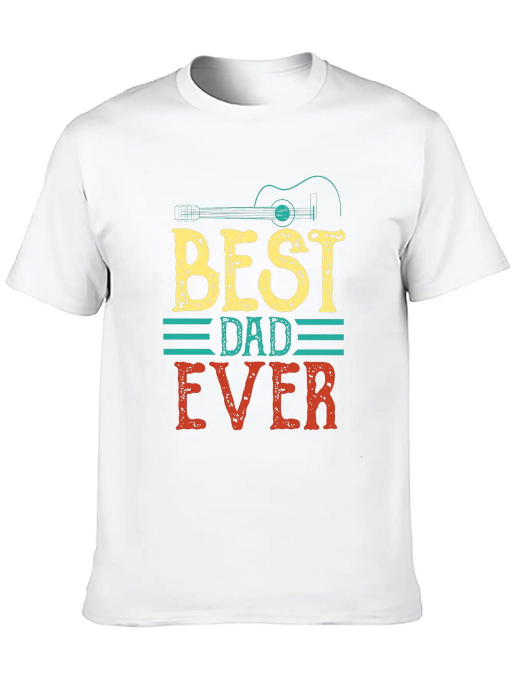 Guitarist Father Best Guitar Dad Ever Chord Gifts Unisex Casual T-Shirt – Clean Design For Daily Comfort