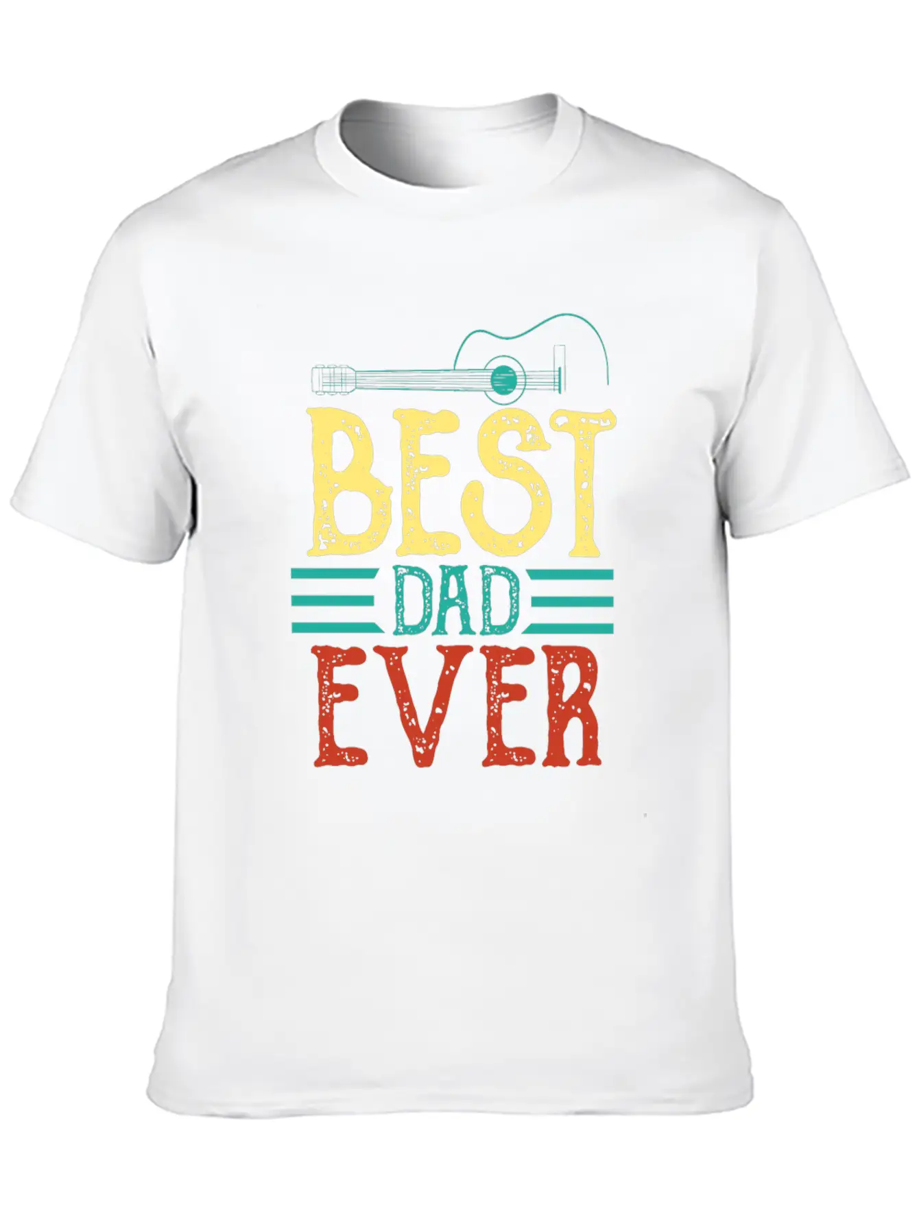 Guitarist Father Best Guitar Dad Ever Chord Gifts Unisex Casual T-Shirt – Clean Design For Daily Comfort