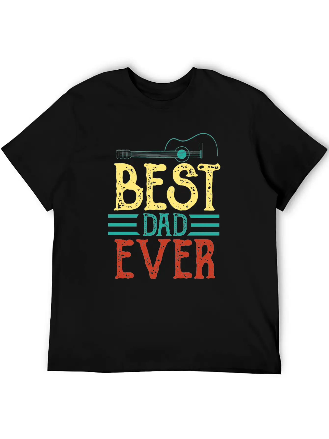 Guitarist Father Best Guitar Dad Ever Chord Gifts Unisex Casual T-Shirt – Clean Design For Daily Comfort