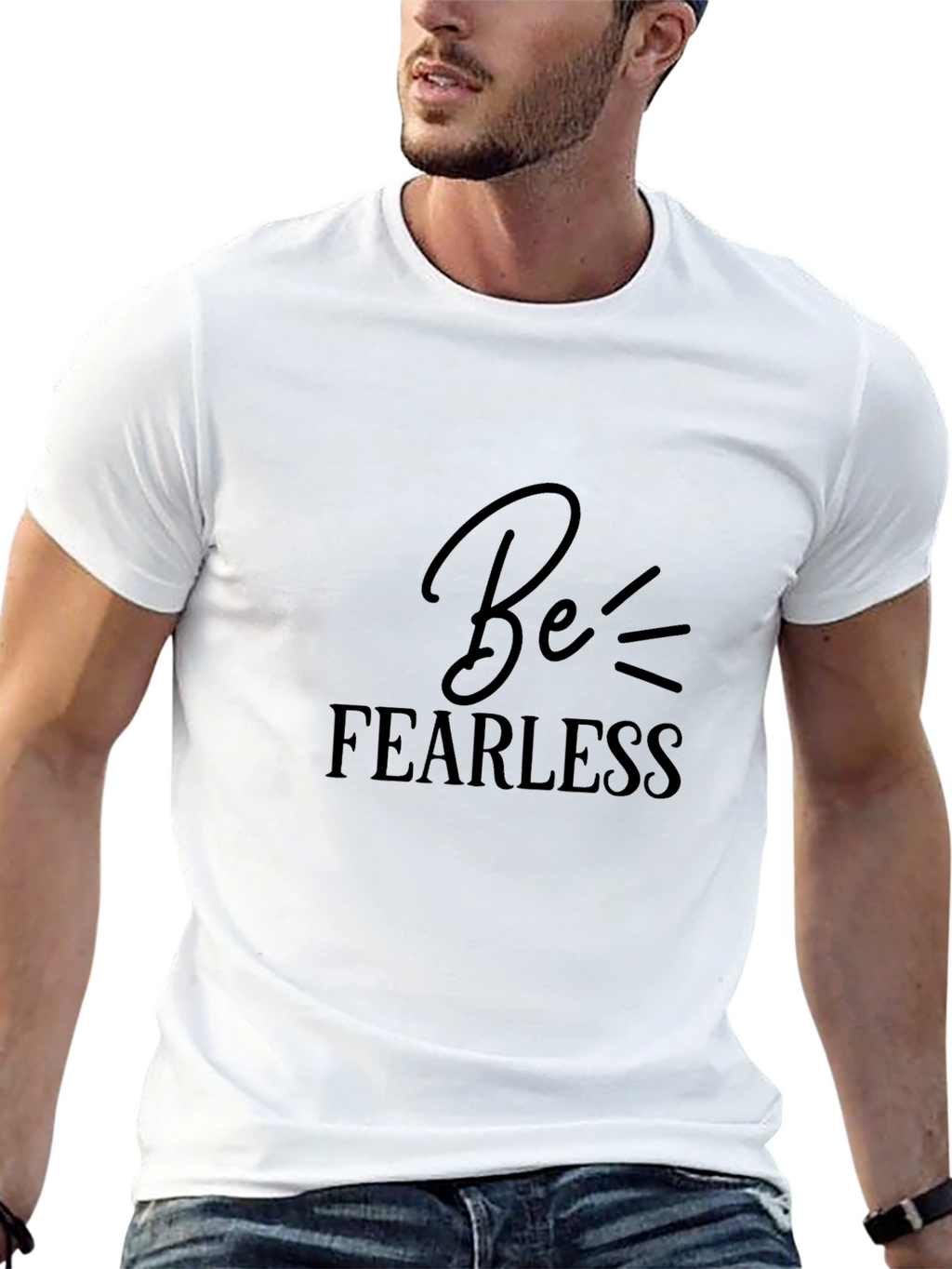 Be Fearless Black Graphic Tee
