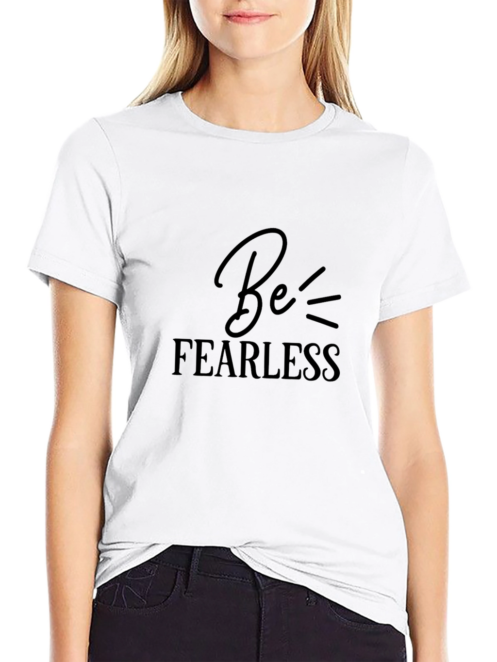 Be Fearless Black Graphic Tee