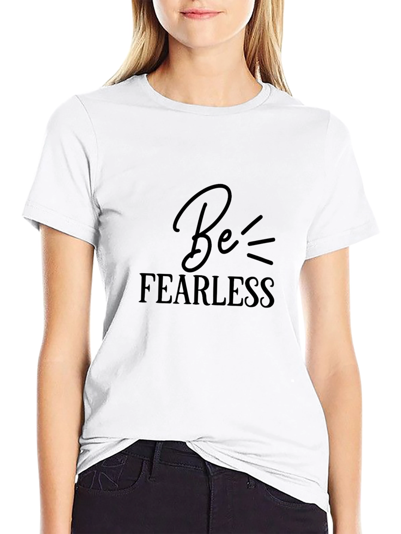 Be Fearless Black Graphic Tee