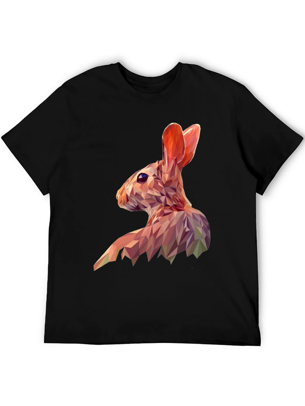 Geometric Rabbit Graphic Tee - Modern Animal Print