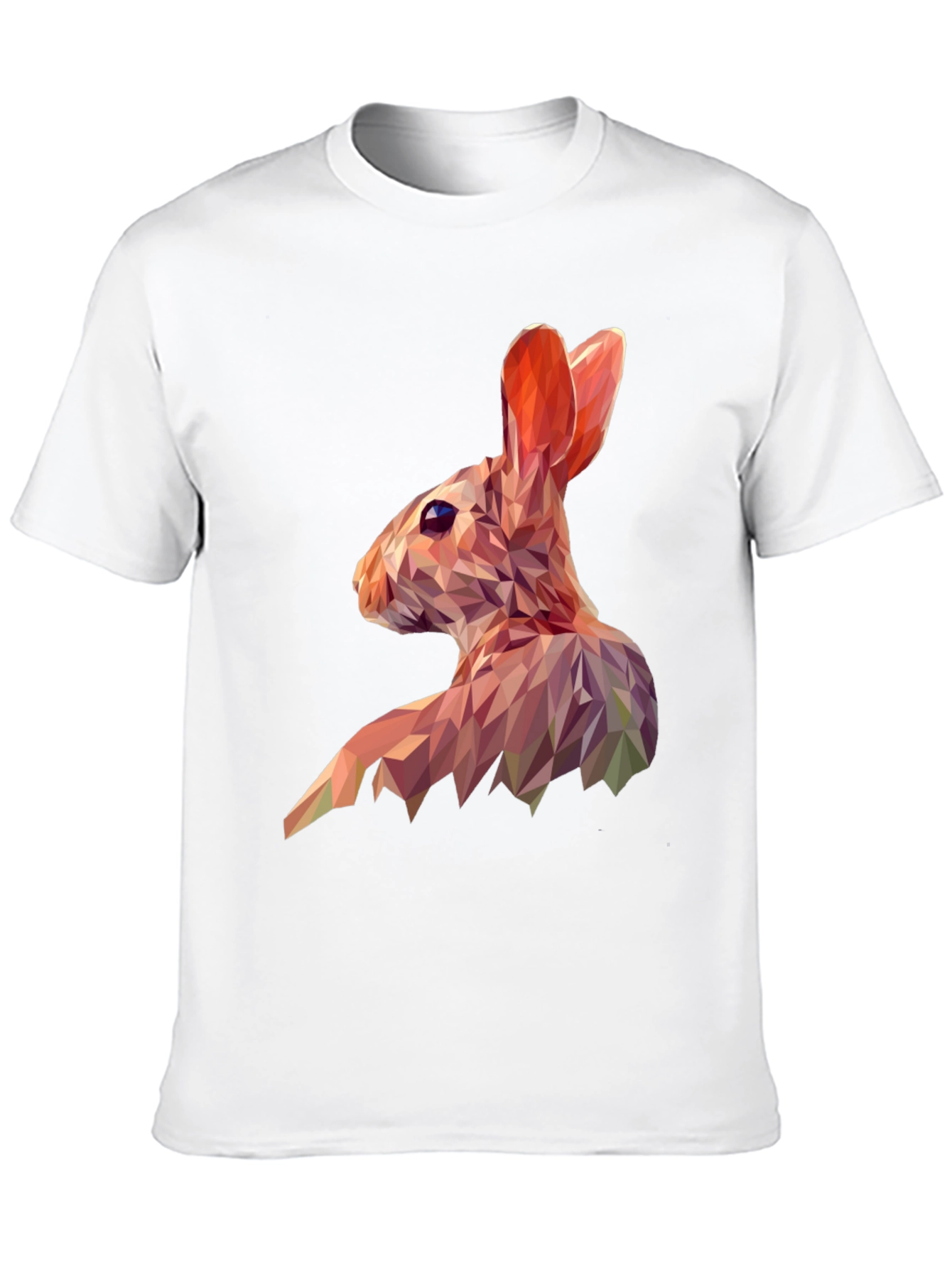 Geometric Rabbit Graphic Tee - Modern Animal Print