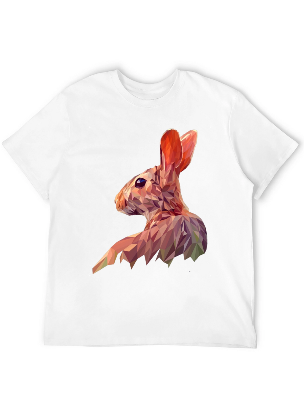 Geometric Rabbit Graphic Tee - Modern Animal Print