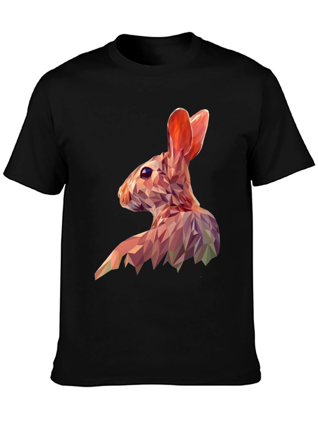 Geometric Rabbit Graphic Tee - Modern Animal Print