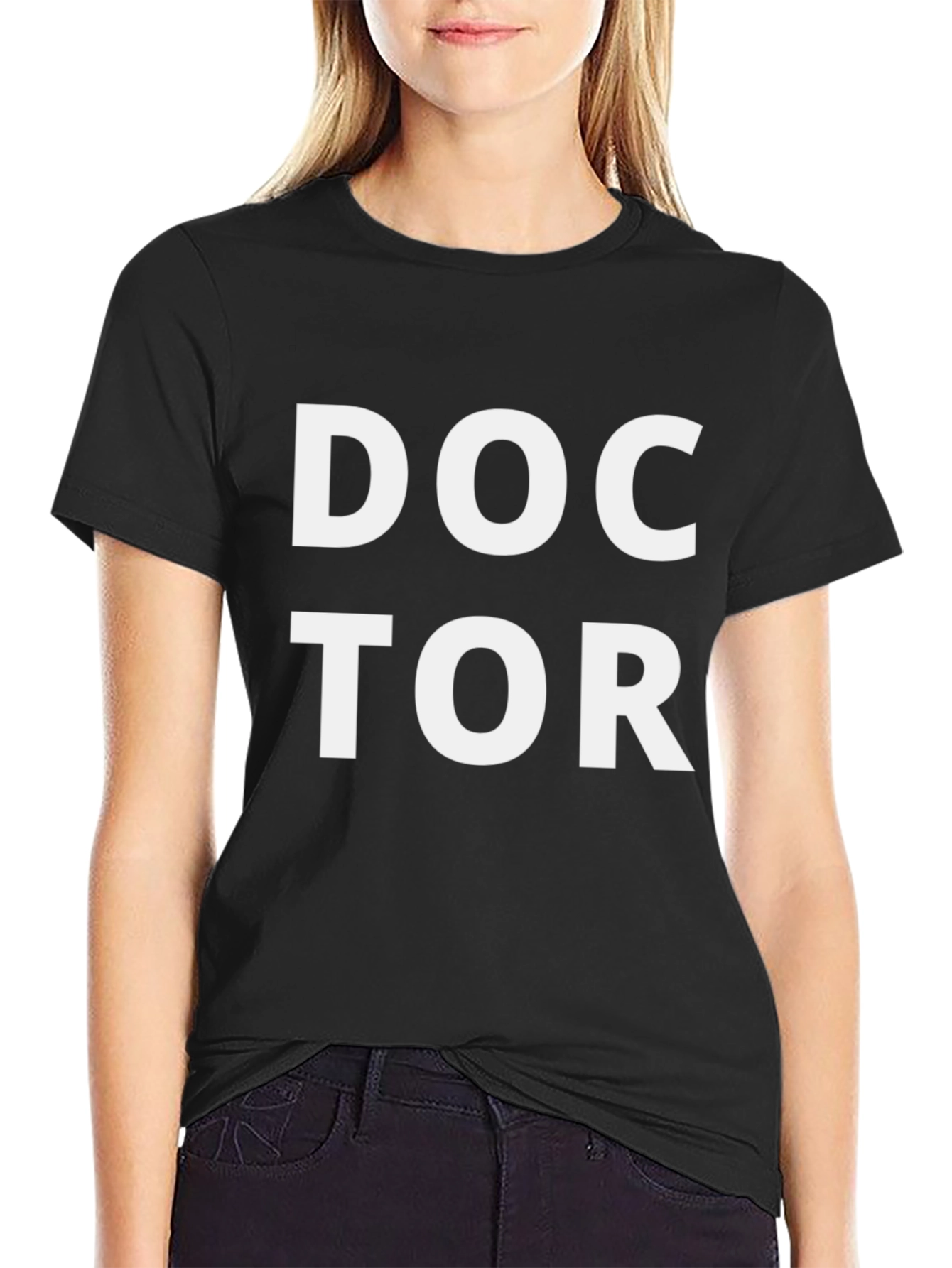 Doctor Graphic T-Shirt - Black Cotton Blend